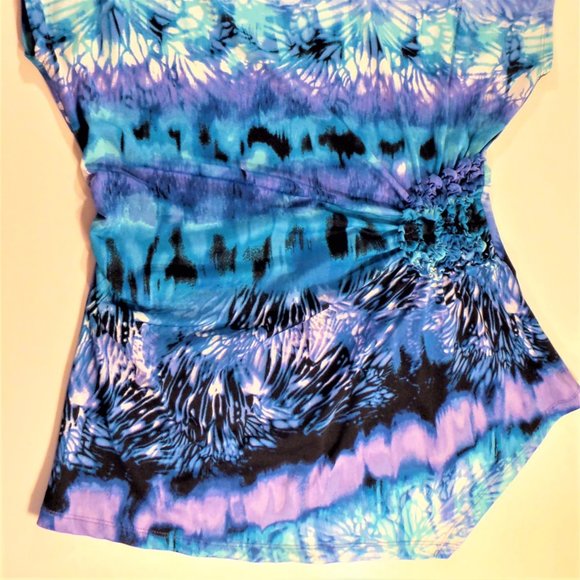 Passports Sleeveless Tie-Dye Dress Blouse Large - Picture 9 of 9
